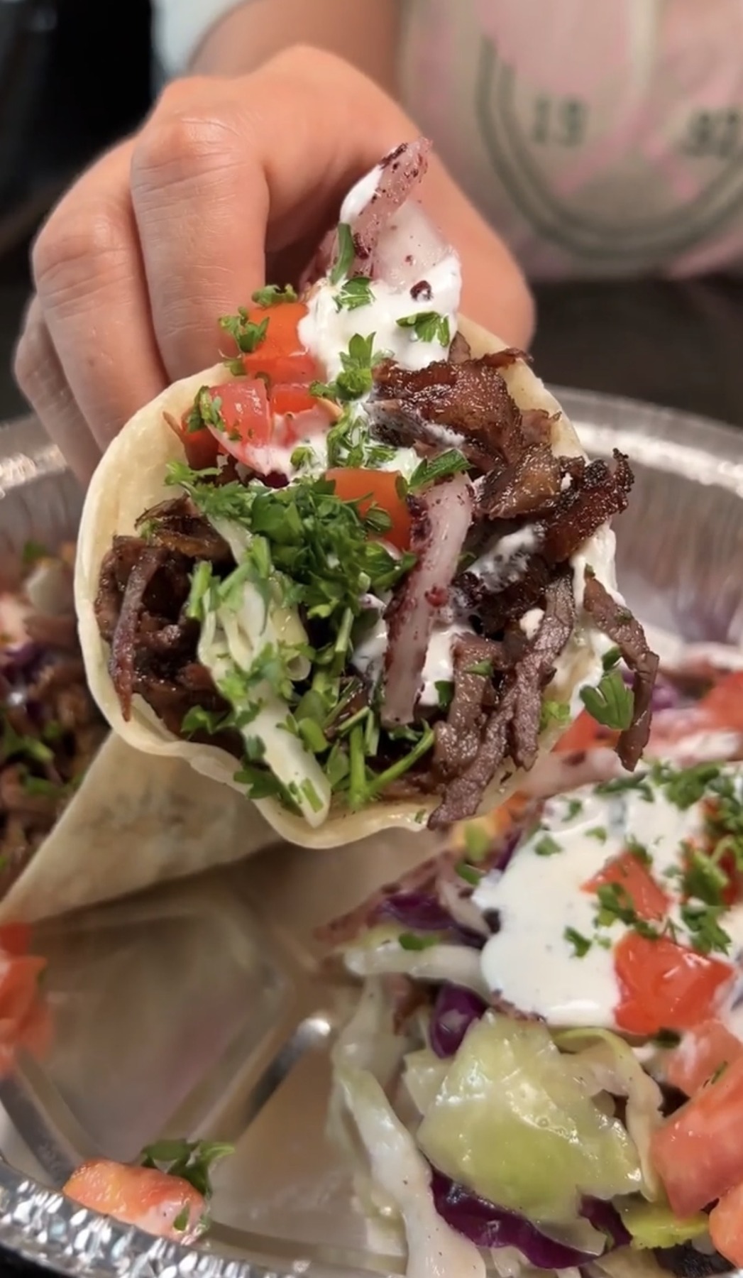 Fresh shawarma wrap